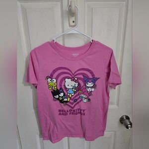 Hello Kitty and Friends by Sanrio Unisex Graphic Tee Pink Size Small